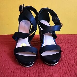 Black Wedge Heel